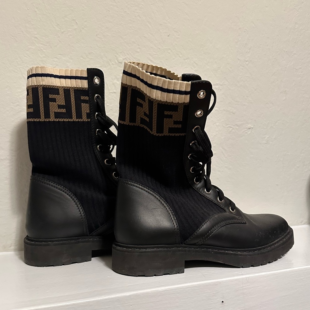Fendi Rockoko Leather Boots